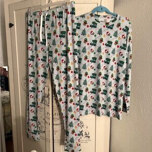 NWT Miller and Company Bamboo Wildland Firefighter Christmas 2 Piece Pajama Set